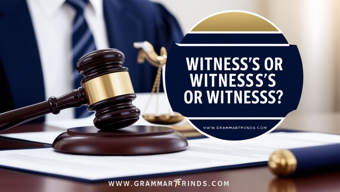 Witness’ or Witness’s or Witness