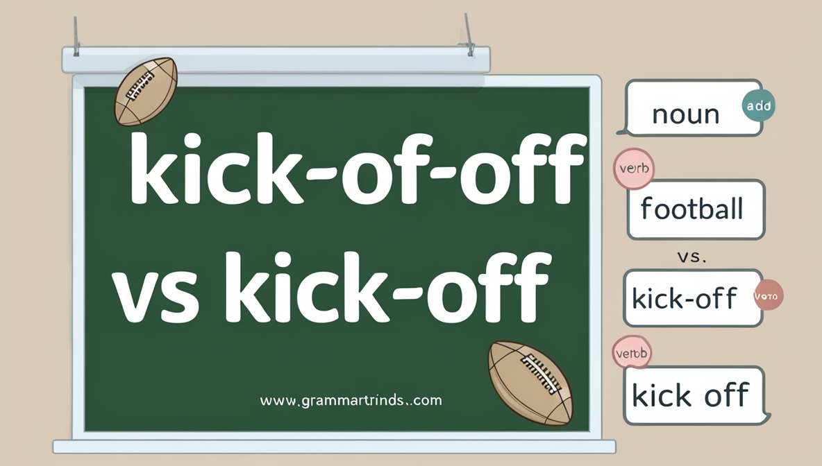 Kickoff vs Kick off vs Kick Off