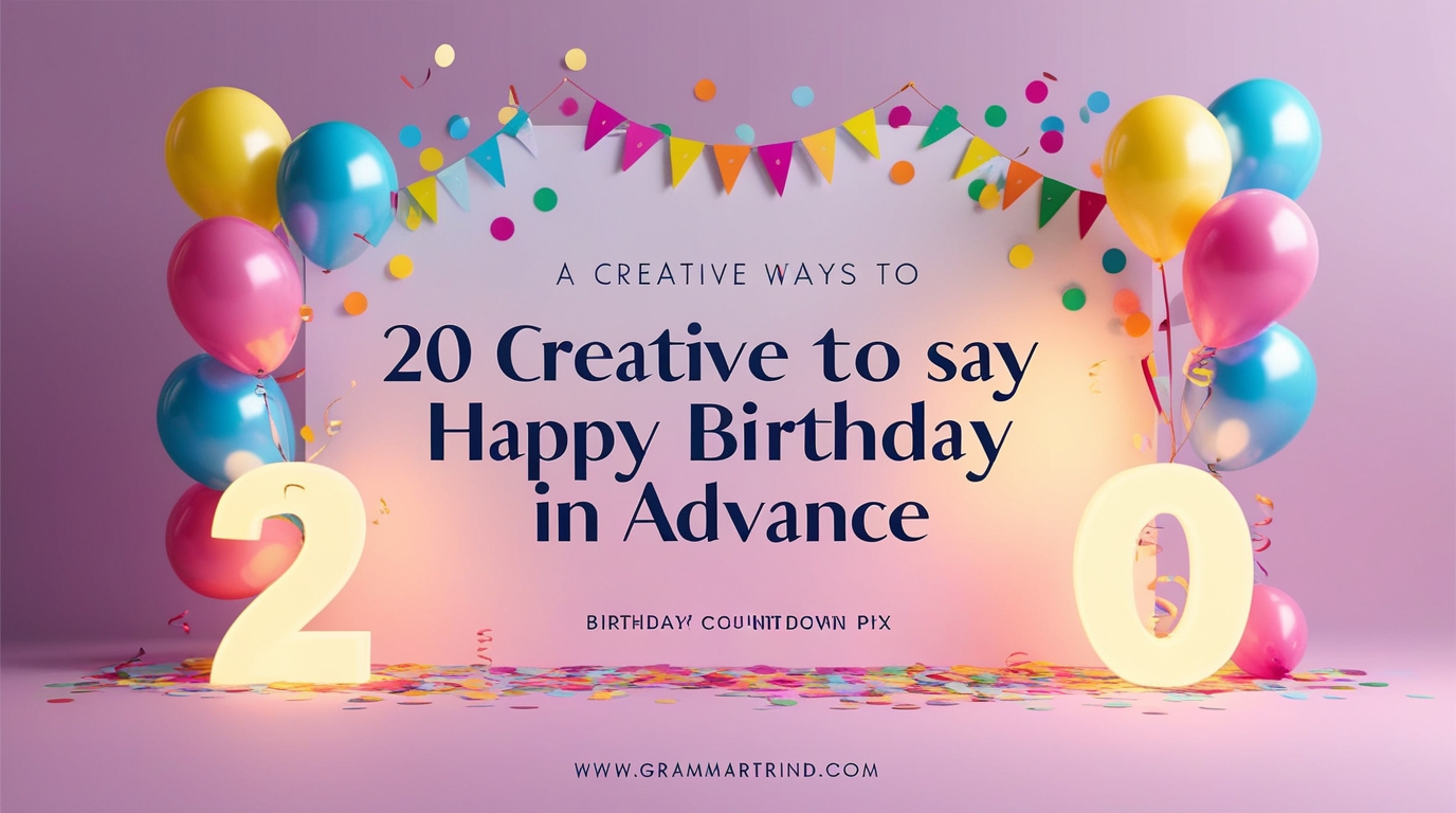 Happy Birthday in Advance